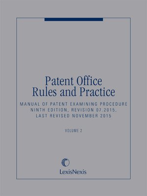 cover image of Patent Office Rules and Practice: Manual of Patent Examining Procedure